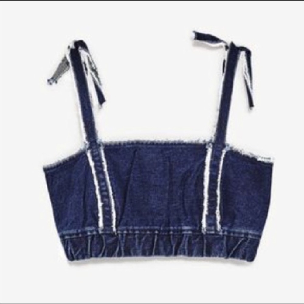 NWT ZARA denim crop top